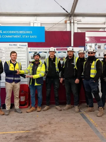 Contractor of the month award on Dublin Data Centre